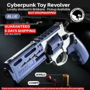 Cyberpunk Revolver Toy Gun 44 Brodax White & Blue - 5 DAY SHIPPING AU