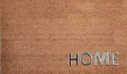 Natural Coir Front Door Mat HOME Design in Stainless Steel