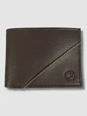 $98 Robert Graham Men's Brown Rfid Bi-Fold Genuine Leather Wallet