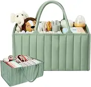 Diaper Organizer - Spacious Diaper Bag Organizer | Light Handle Safe Waterproof Multi-Purpose Storage for Shower Nursery Bedside Bath Bathroom Desk Christmas