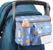 MTSDM Universal Stroller Organizer, Stroller Caddy with Insulated Cup Holder ...
