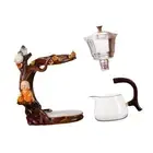 Kungfu Glass Tea Set with Infuser for Loose Leaf Water Tea Cup Heat Resistant