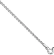 [JewelryWeb] 925 Sterling Silver Rhodium Plated 1.8mm Solid Rope Chain Necklace Chain-Necklace for Women and Men