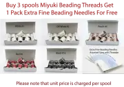 Buy 3 Spools Miyuki Beading Threads Get A Free Pack Extra Fine Beading Needles
