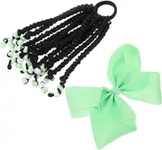 UPKOCH Braided Ponytail Extension for Beads and Bow Hairpiece Easy to Wear Braid Wig for Parties Daily Use and Dress Up