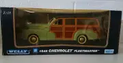 GM 1948 Chevrolet Fleetmaster Die-Cast Vehicle Welly 1:18 Scale Model Car Teal