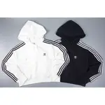 胖達）ADIDAS ORIGINALS ADICOLOR 短版 連帽 長袖 帽T GN2891 白 GN2890 黑 女