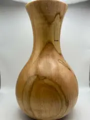 HAND TURNED SPALTED MAPLE WOOD BUD VASE 9.75" TALL -NEW
