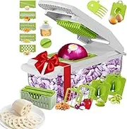 Vegetable Cutter - Onion Chopper Dicer Food Cutter,Multifunctional Hand Tools Cheese Grater, Kitchen Gadgets for Potato Veggie Carrot Garlic Fruit