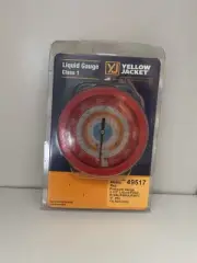 Yellow Jacket Liquid Gauge 49517 Red 3-1/2" R134A R404A R407C 1% Accuracy - New