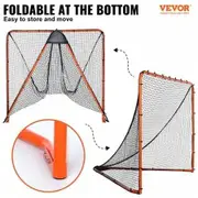 Lacrosse Goal 1.8mx1.8m Lacrosse Net Folding Portable Backyard Lacrosse Training Equipment Steel Frame Training Net Quick & Easy Setup Lacrosse Goal