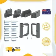 New Extra Wide Baby Gate Replacement Parts Kit (Grey) Mesh Pet Gate Accessori...
