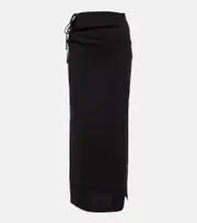 [Christopher Esber] Christopher Esber Wraparound crêpe maxi skirt AU 14 black