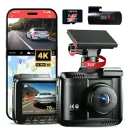 N5Pro 4k Dual Dash cam Front and Rear, WiFi 6, ADAS Alerts, 64GB Card Free, G...