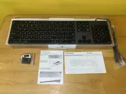 Yivandi Aluminum Keyboard for Mac OS, Numeric Keypad, KB-027 Silver/Black