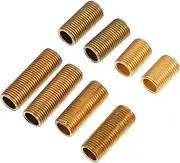 GANAZONO 8Pcs Brass Lighting Connecting Rods Hollow Threaded Lamp Repair Rods for Efficient Light Fixture Installation