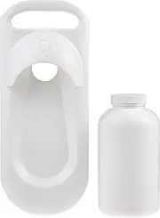 PottyCap - Portable Female Urinal Aid for Bedside, Travel, Outdoor Activities and Emergencies. 32 oz., White, Hands-Free
