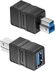 USB Printer Adapter - USB to B 3.0 Printer Adapter | High-Speed Data Transfer Converter for Computer Laptop Scanner Host Hard Drive