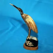 Crane Carving Amazing Detail!!! One Of A Kind Original Carving! BARRY STEIN