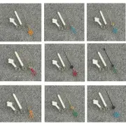 Green Luminous Watch Second Hands Replacement Parts for NH35/NH36 Watch Movement