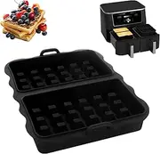 Waffle Mould for Airfryer, Silicone Waffle Insert Compatible with Ninja AF300EU, AF400EU, AF451EU, SL400EU & AF500DE, Waffle Plate Accessories for Hot Air Fryer