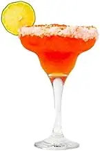Vikko Margarita Glasses Set of 12, 10 Ounce, Crystal Clear Bulk Margarita Glass, Cosmopolitan Glassware for Margaritas, Frozen Drinks, Pina Coladas and Cocktails, Margarita Cups