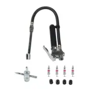 Car Tire Air Inflators Hoses 4 Threaded Chuck Pressure Gauges Air Inflators