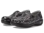 Alegria Keli Grey Gardens Women's Printed Leather Slip on Shoes 2643 Size 8.5 M