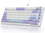 AK820 Mechanical Keyboard with CNC Knob Control,75% ANSI Layout,82Keys Gasket