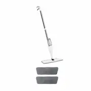 Spray Mop Microfibre Flat Mop Cleaner Floor Kitchen Bathroom Cleaner with 2 Mops