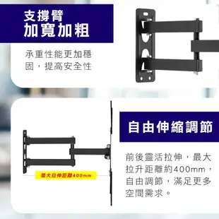 10~42吋 多角度螢幕壁掛架 電腦螢幕 電競螢幕支架 螢幕架 電視架 電視 壁掛架 伸縮壁掛 獨 適合三星 LG 禾聯