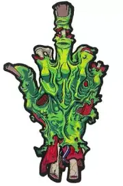 Zombie Finger - Woven Patch - 3" x 6"