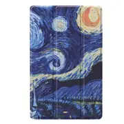 Custer Texture Starry Sky Pattern Colored Drawing Horizontal Flip Leather Case for Galaxy Tab A 10.1 2019, with Three-folding Holder & Sleep / Wake-up Function