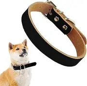 Dog Leather Collar Rolled,Comfortable Dog Collars for Medium Dogs - Handmade Dog Collars for Small, Medium, and Large