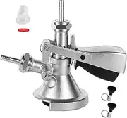 All 304 Stainless Steel A-Type Keg Coupler German Slider Keg Coupler Sankey Beer Keg Tap with Relief Valve- G5/8 Thread Commercial Grade Draft Connector for Beer, Soda, Kegerator Accessories