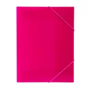 Marbig A4 Brights Soft Touch Document Wallet (Pink)