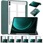 For Samsung Galaxy Tab S10 S9 FE Plus Tablet Smart Case Cover With S Pen Holder
