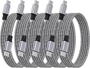 [Apple MFi Certified] iPhone 16 Fast Charger Cable, BARMASO 5Pack 100W USB-C Braided Charge Cable Type-C to Type-C Charger Cord Fast Charging for iPhone 16/16 Pro/16 Plus/16 Pro Max/15/15 Pro/iPad Pro