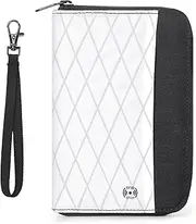 [wigmoa] RFID Blocking Wallet Travel Pouch Passport Holder Slim Passport Pouch Passport Bag for Men/Women, Hidden Pouch for Cash, Credit Cards Waterproof Travel Wallet. G1-2 (White)