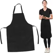 [WRITWAA] Bib Apron Chef Apron Cooking Aprons Set for Women Men Adults Breathable and Adjustable Neck Straps