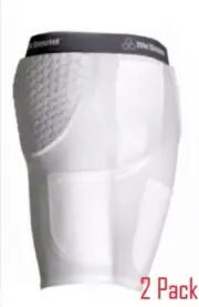 2 Pack -McDavid Girdle 755T Pro 2-Pocket Football Compression Shorts w/Hex Pads