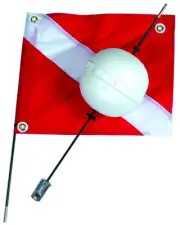 Marine Sports 4668 Flag/Float Combo 2PC W/Round Ball Float