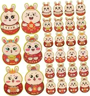 TEHAUX 2023 Year Bunny Paper Packets 30pcs Red Envelopes Rabbit Pattern Money Pocket for Festival
