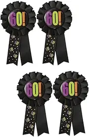 [SHERCHPRY] 2sets Number Pattern Corsages Pink Birthday Decorations Hen Supplies Creative Brooches 2pcs*2