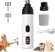 Heusom Silent Groom Pro Nail Grinder, Heusom Silent Groom Pro, Silent Groom Pro Nail Grinder, Silentgrind Pro, Rechargeable Dog Nail Clippers Grooming Smoothing Tool (1Set+2 Grinding headad)
