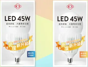 〖旭光〗LED 30W 45W 50W 65W E27 80W E40球泡 大瓦數 天井燈 光彩 LSB