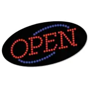 Cosco LED OPEN Sign 10 1/2: x 20 1/8" Red & Blue Graphics 098099