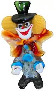 Vintage Murano Glass Clown Figurine. As IS. Broken Hand