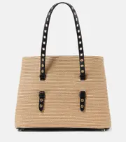 [Alaia] Alaïa Mina 25 Medium paper straw tote bag One Size neutrals
