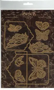 Graphic45 TAG, POCKET & BUTTERFLY (10pc) METAL DIES SET scrapbooking CARDS